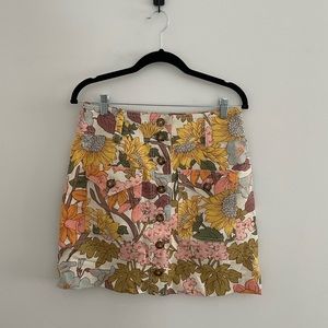 Sezane Floral Skirt